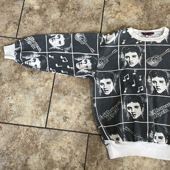 Liberty Flyer 80’s Vintage Elvis sweat shirt tagged medium made in USA 🇺🇸 - Picture 3 of 15